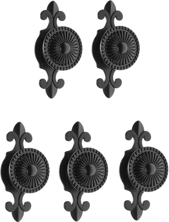 Ibenzoa Elegante Antieke Lade- en Kastknoppen in Klassieke Zwarte en Gouden Afwerking