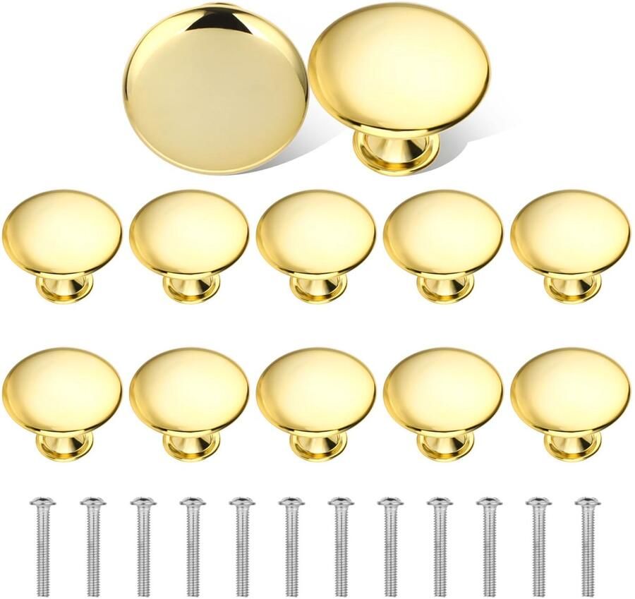 Ibenzoa Elegante en Moderne Gouden Meubelknoppen Set van 12 voor Toepassingen
