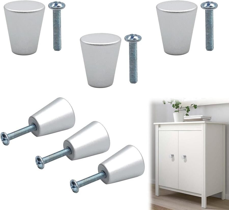 Ibenzoa Elegante Matzwarte Ladeknoppen voor Keukenkasten en Renovatiemeubels Set van 6 Stuks