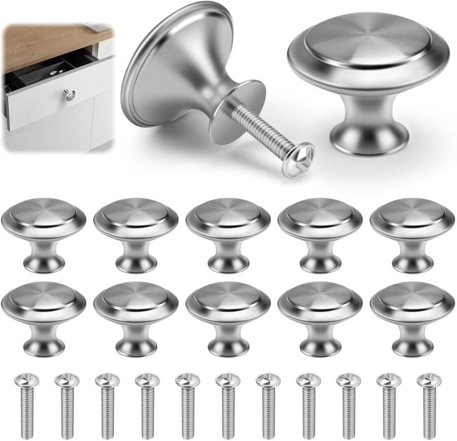 Ibenzoa Elegante Ronde Deurknoppen Set van 12 voor Toepassingen in Huis