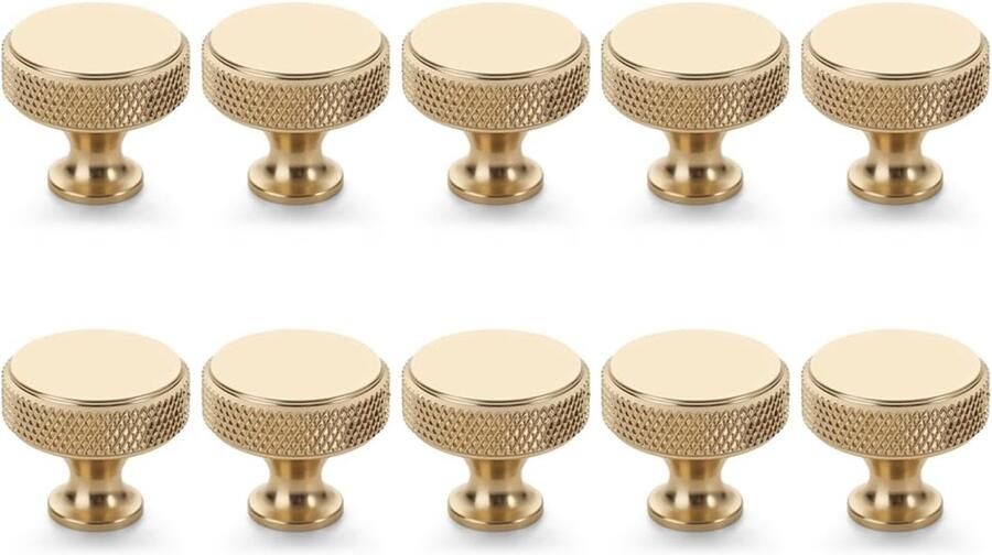 Ibenzoa Elegante Set van 10 Champagnebrons Kastknoppen voor Meubelstukken