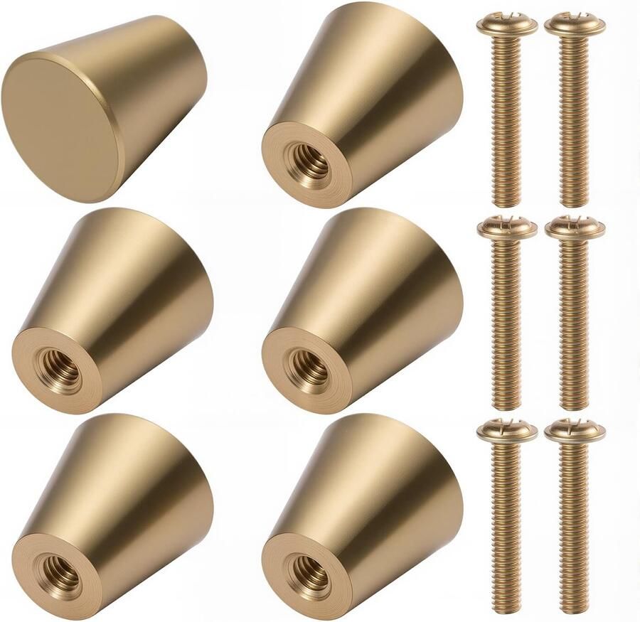 Ibenzoa Elegante Set van 6 Gouden Meubelknoppen voor Interieurtoepassingen