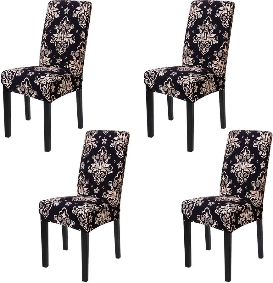 Ibenzoa Elegante Stretch Stoelhoezen Set van 4 voor Gelegenheden