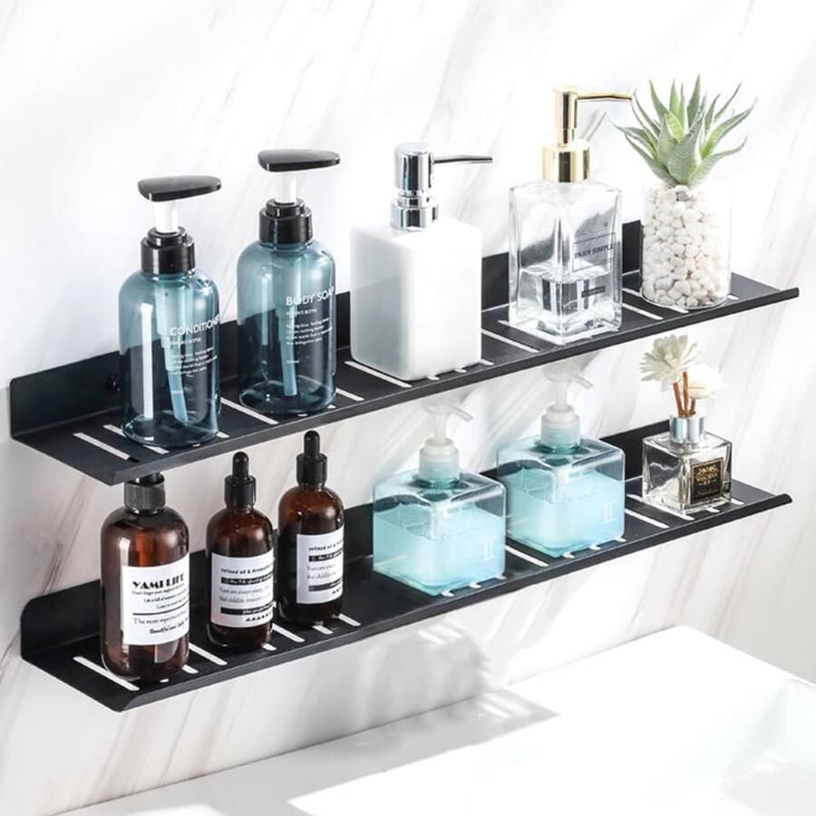 Ibenzoa en Zelfklevende Doucherekken Zonder Boren voor Badkamer Keuken en Woonkamer Set van 2 40CM