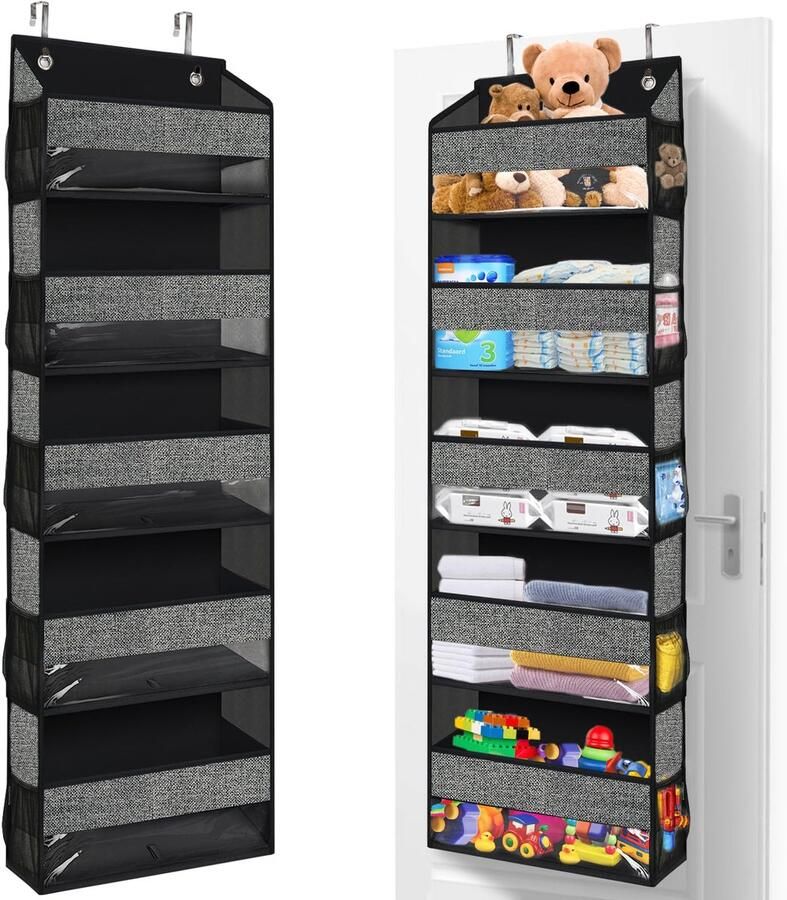 Ibenzoa Extra grote hangende organizer met meerdere vakken voor deur ideaal voor badkamer of slaapkamer