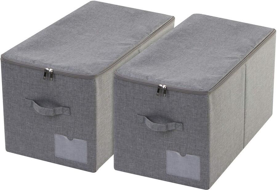 Ibenzoa Extra Grote Stofbestendige Opvouwbare Opbergmanden voor Kast- en Huisorganisatie in Donkergrijs