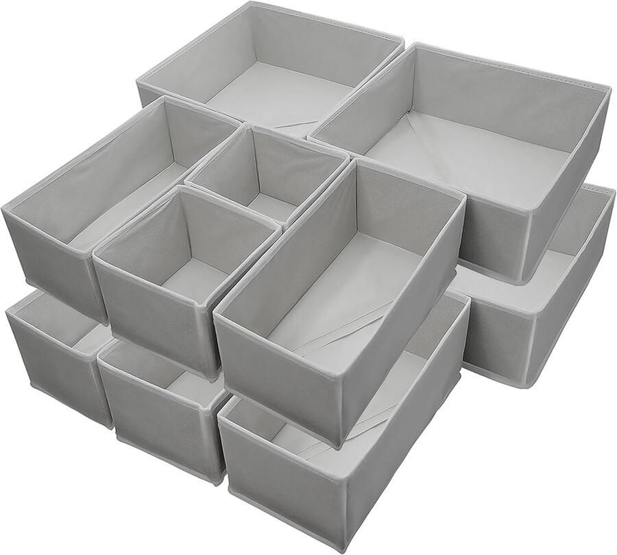 Ibenzoa Flexibele Opbergoplossing: Set van 12 Opvouwbare Lade Organizers Multifunctioneel en Compact