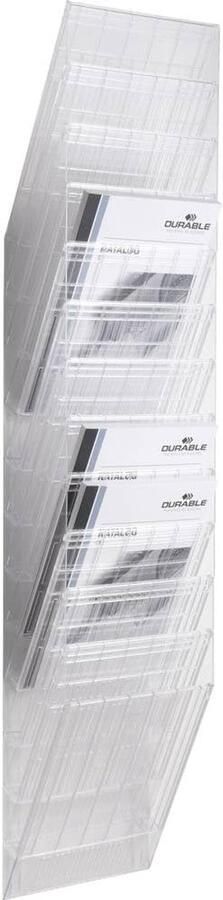 Ibenzoa Geavanceerde Brochuredispenserset met Flexiboxx A4 – 12 A4 Vakken Transparant Uitbreidbaar