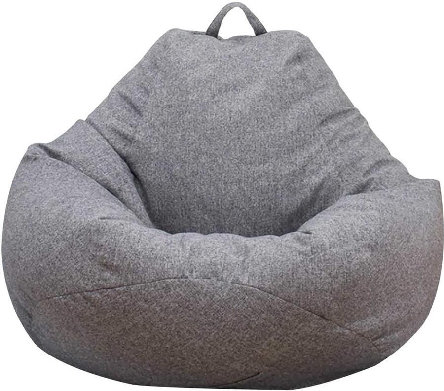 Ibenzoa Grijze Zitzak Hoes voor Slaapkamer Woonkamer en Kantoor 100 x 120 cm Zonder Vulling