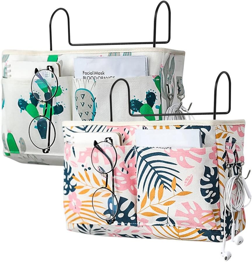 Ibenzoa Handige Bed Organizer Set met Ophanghaken voor Slaapkamers en Slaapzalen