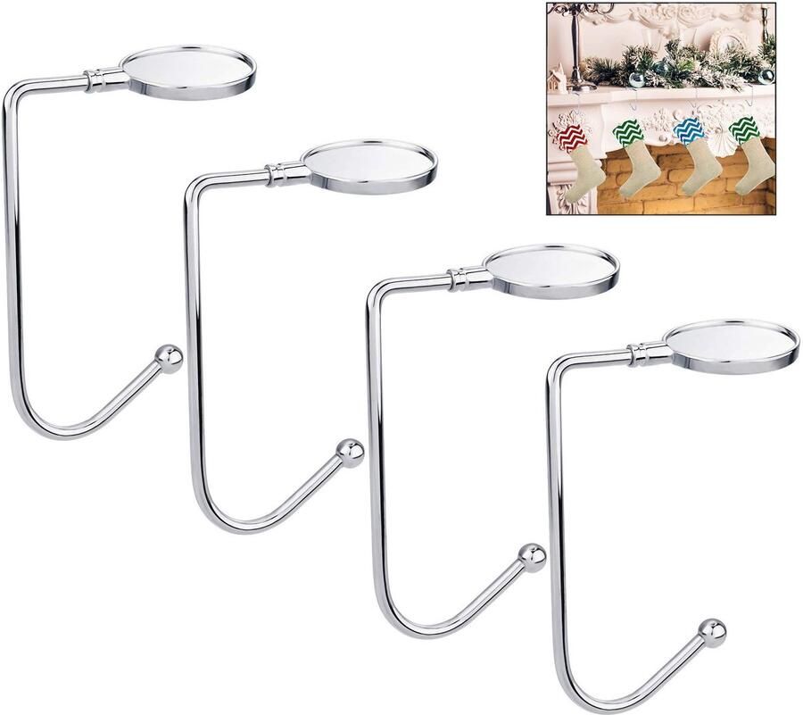 Ibenzoa Handige draagbare handtashouder set van 4 voor tafels en meer