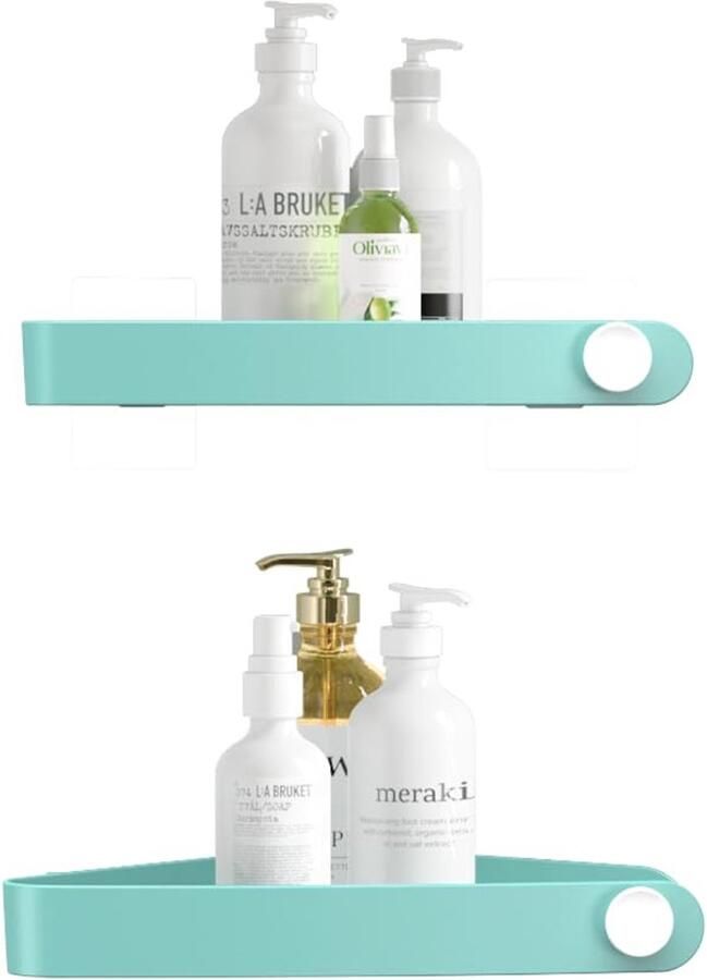 Ibenzoa Handige en Kleurrijke Doucheplanken voor Badkamer Zonder Boren Roestvrij en Ruim Ontwerp