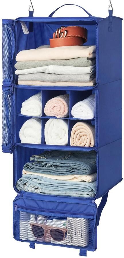 Ibenzoa Handige Opvouwbare Kastorganizer met Drie Vakken voor Reizen en Thuisgebruik