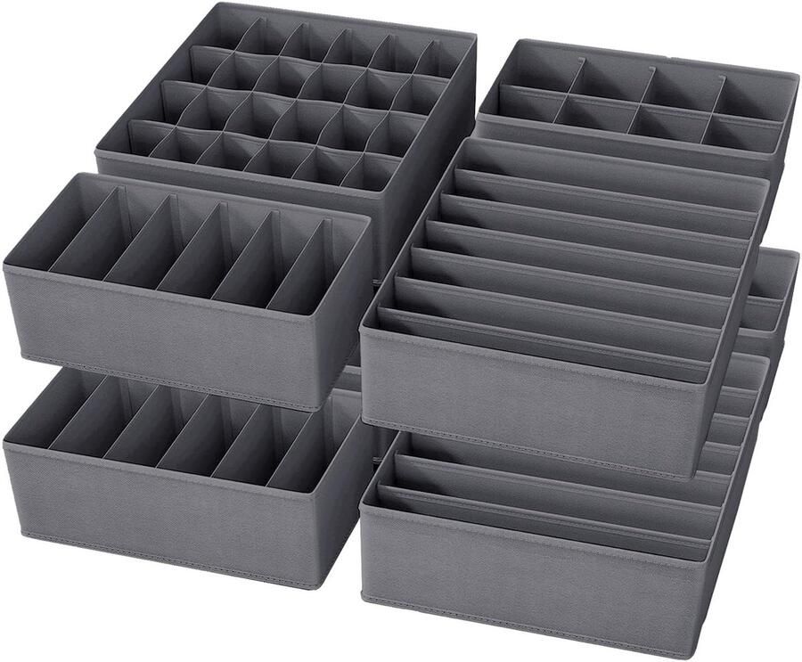 Ibenzoa Handige Set van 8 Stoffen Lade Organizers voor Kleding en Accessoires