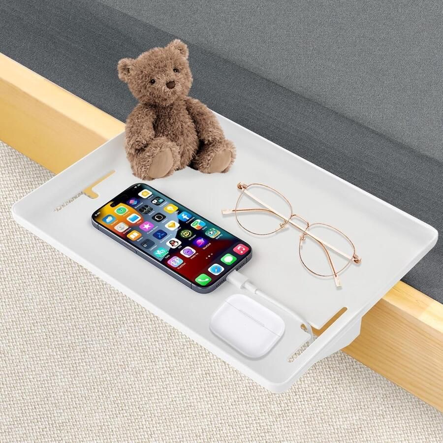 Ibenzoa Hangend nachtkastje met lade bedframe met laden nachtkastje met kop- en kabelhouder voor bedden en stapelbedden kinderkamer en slaapkamers