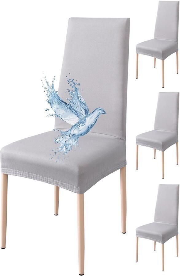 Ibenzoa Hoogwaardige Stretchbare Stoelhoezen Set van 4 voor Verschillende Gebruiksdoeleinden in Huis en Horeca