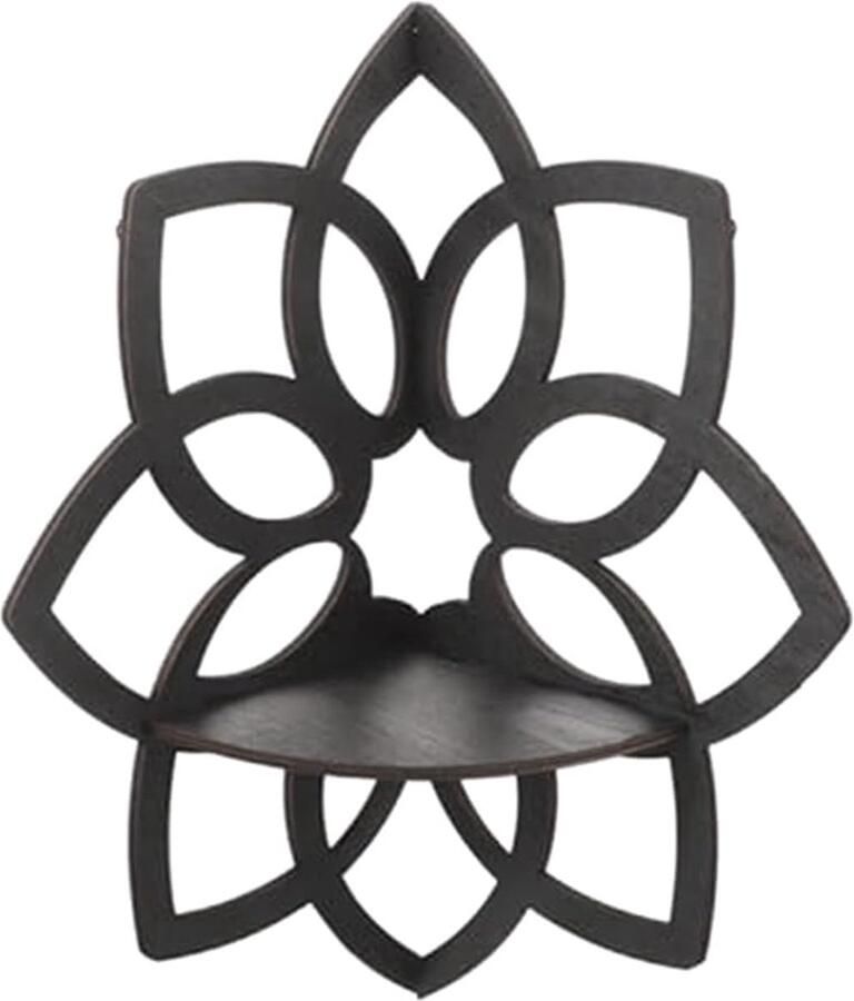 Ibenzoa Houten Boho Wand-Eckregalen voor Decoratie en Opbergruimte in Huis