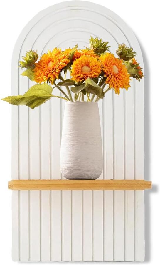 Ibenzoa Houten Boho Wandrek voor Slaapkamer en Woonkamer Decoratie met Eenvoudige Installatie