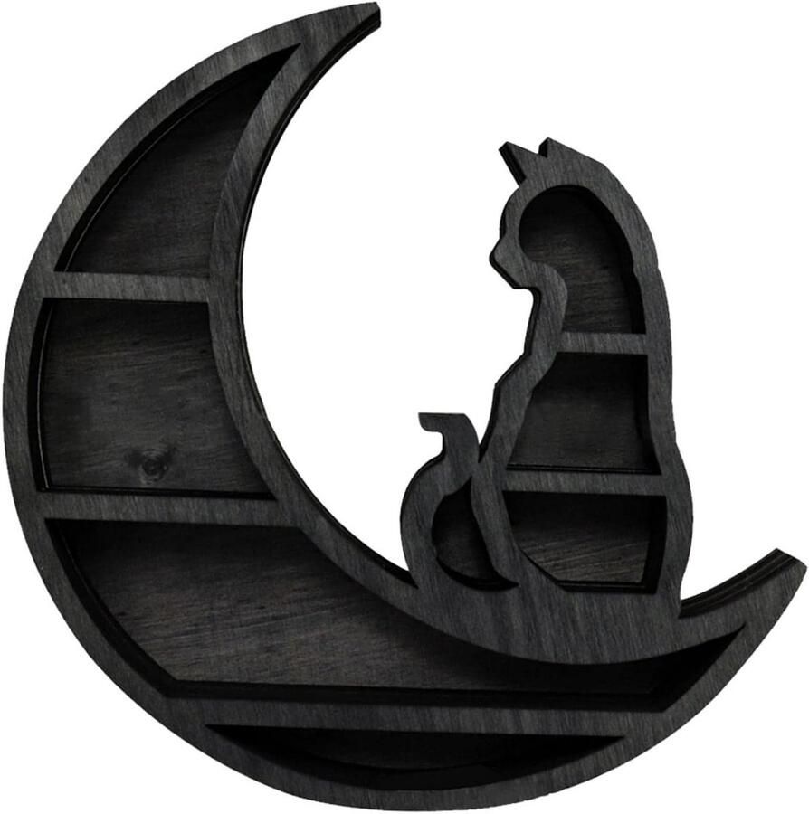 Ibenzoa Houten Wandplank Set Multifunctionele Displayoplossing voor Sieraden en Decor