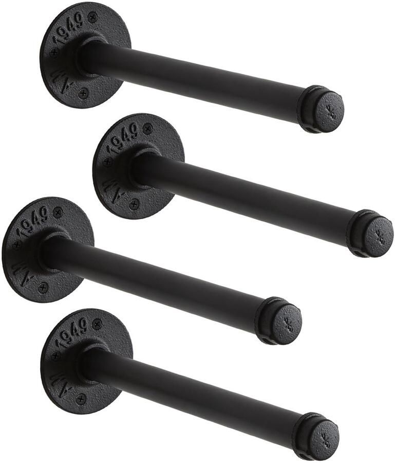 Ibenzoa Industriële wandmontage kledingstangen set van vier voor toepassingen