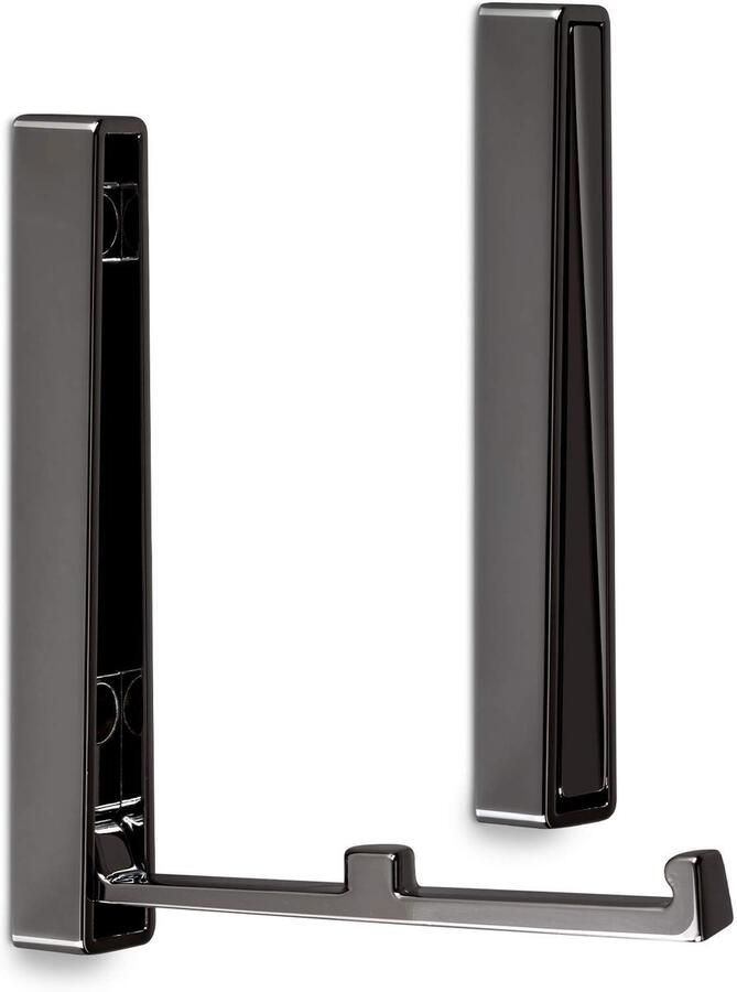 Ibenzoa Inklapbare metalen wandhaak met donker chromen afwerking voor garderobe en badkamer