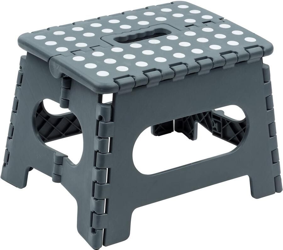 Ibenzoa Inklapbare Opstapkruk met Antislipoppervlak en Gemakkelijke Draaggreep voor Veilige Hoogteverhoging