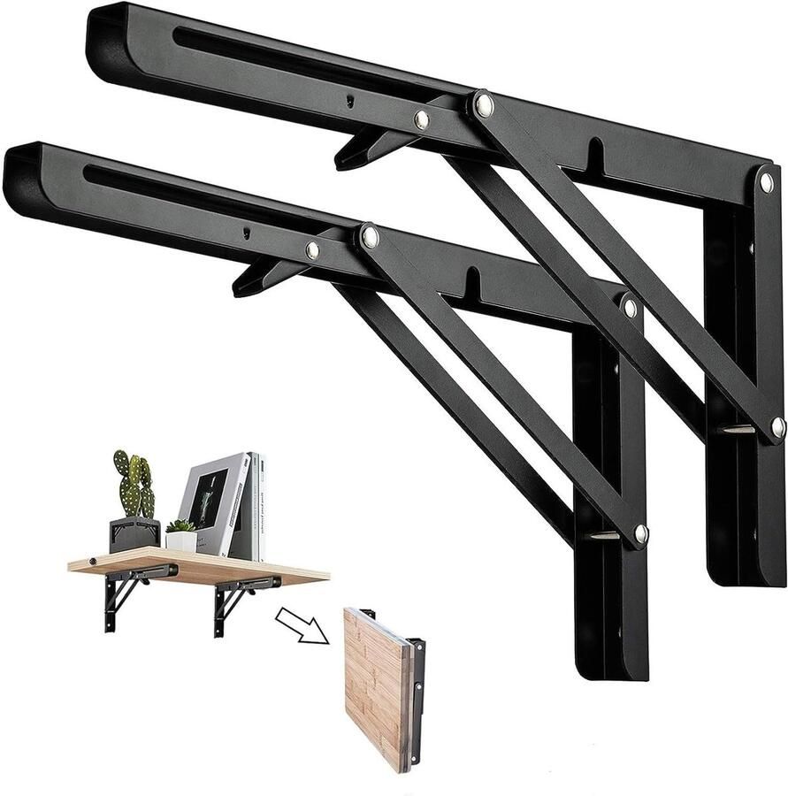 Ibenzoa Inklapbare roestvrijstalen wandconsole voor zware belasting en ruimtebesparing