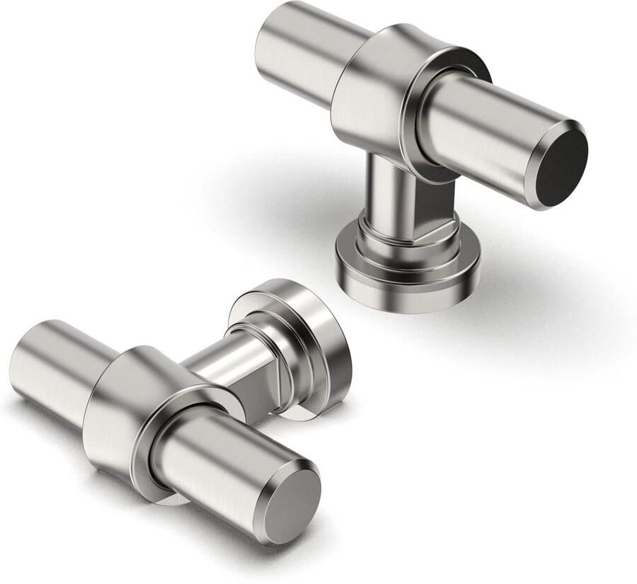 Ibenzoa Kastbeslag Set van 10 Stuks – Moderne Geborsteld Satijn Nikkel Deurknoppen