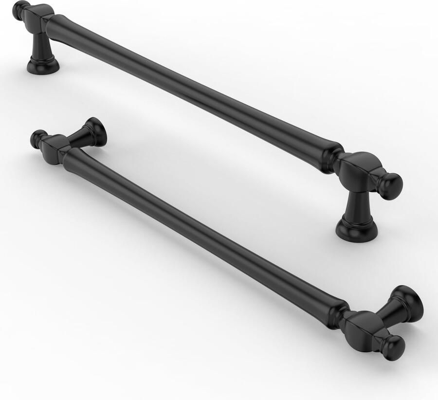 Ibenzoa Kastgrepen Set van 10 Stuks in Mat Zwart voor Meubeltoepassingen