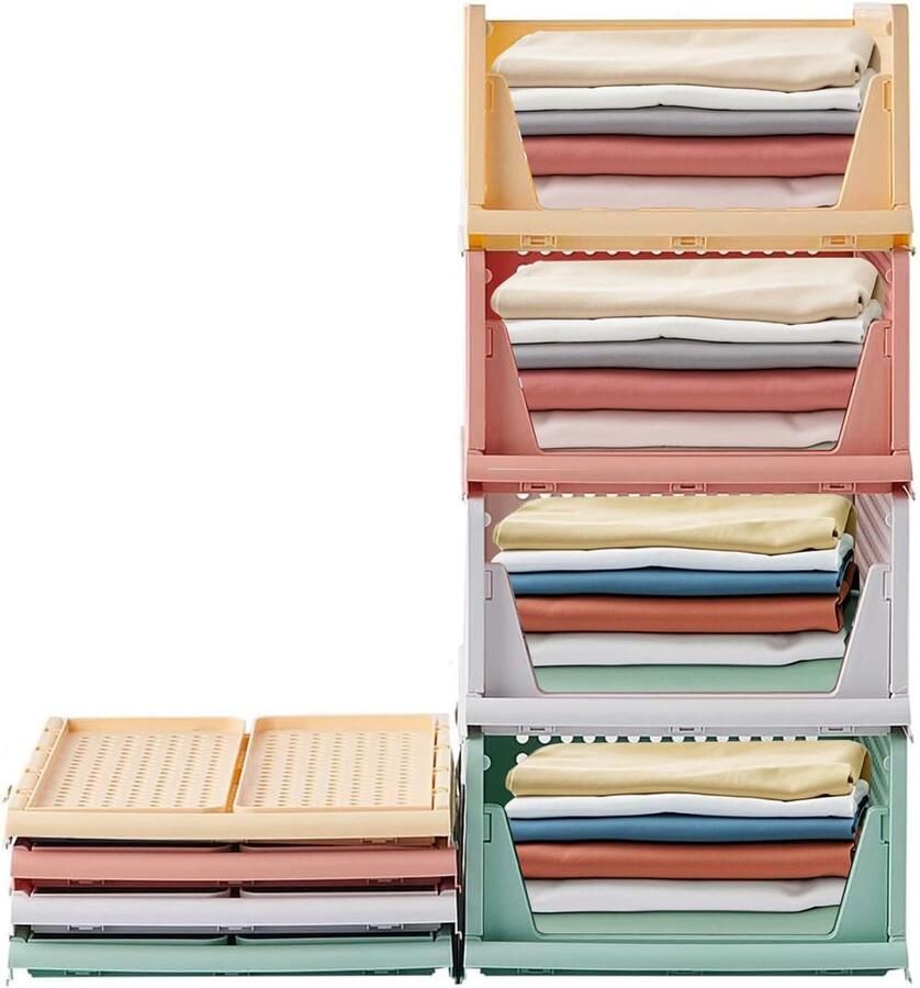 Unyqoos Modulaire Opbergdozen voor Optimale Kledingkastorganisatie en Ruimtebesparing in de Slaapkamer