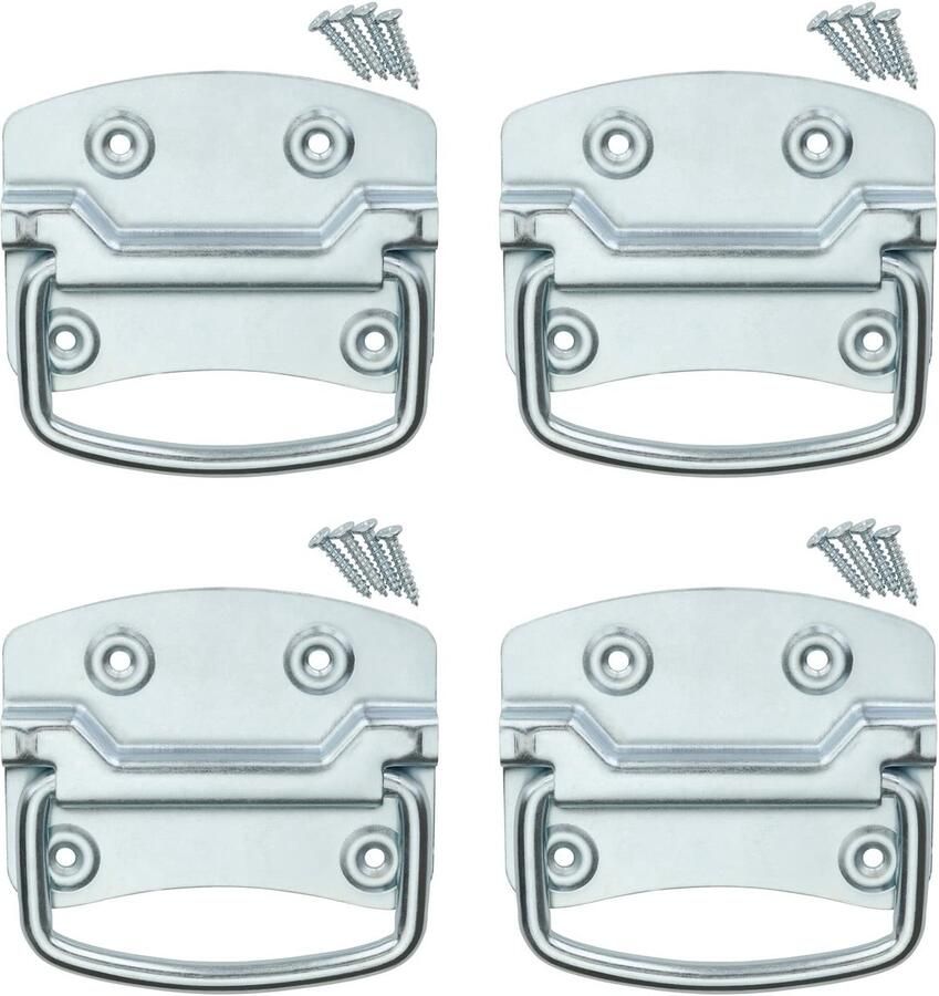 Ibenzoa Klapbare stalen meubelgrepen voor eenvoudig vervoer en bevestiging Set van 4 stuks met montagemateriaal