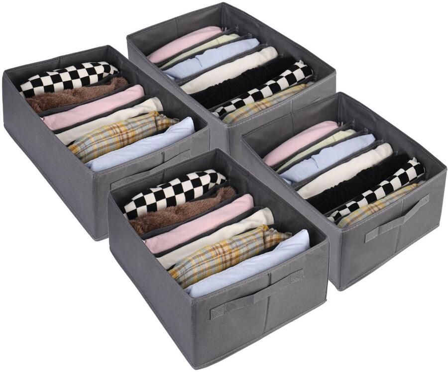 Ibenzoa Kledingkast Organizer Set van 4 voor Optimale Opbergruimte in Kasten en Lades