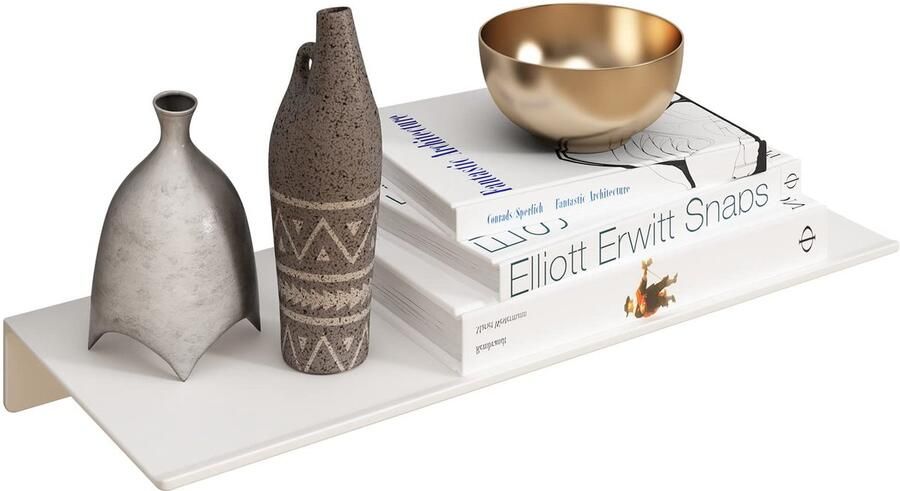 Ibenzoa Klein en stijlvol metalen wandrek voor veelzijdige wandopslag in huis