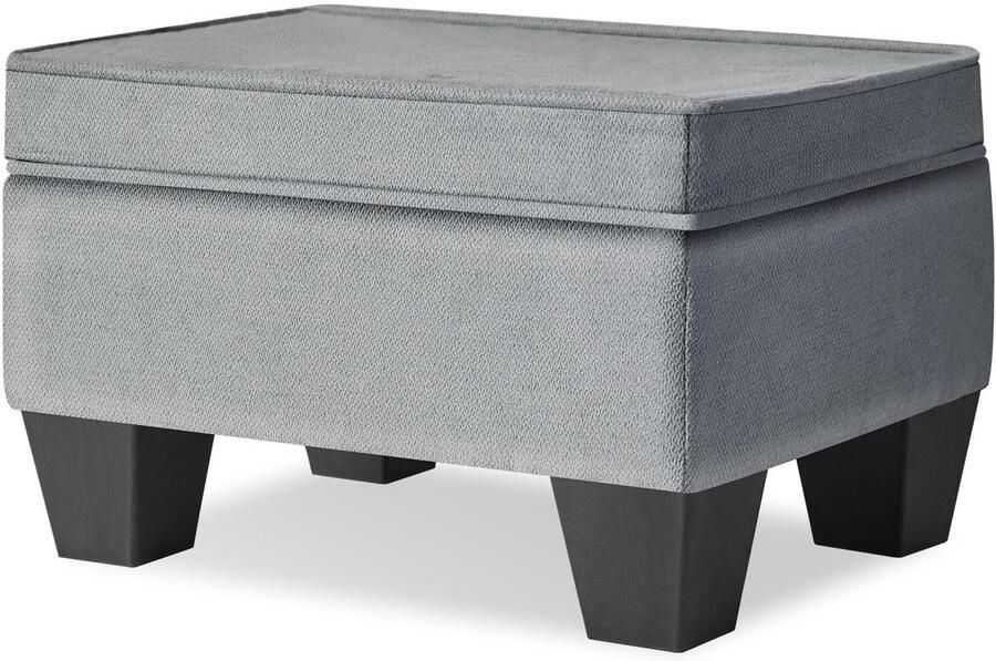 Ibenzoa Kleine multifunctionele voetenbank met linnen bekleding en stevige kunststof poten voor elke ruimte