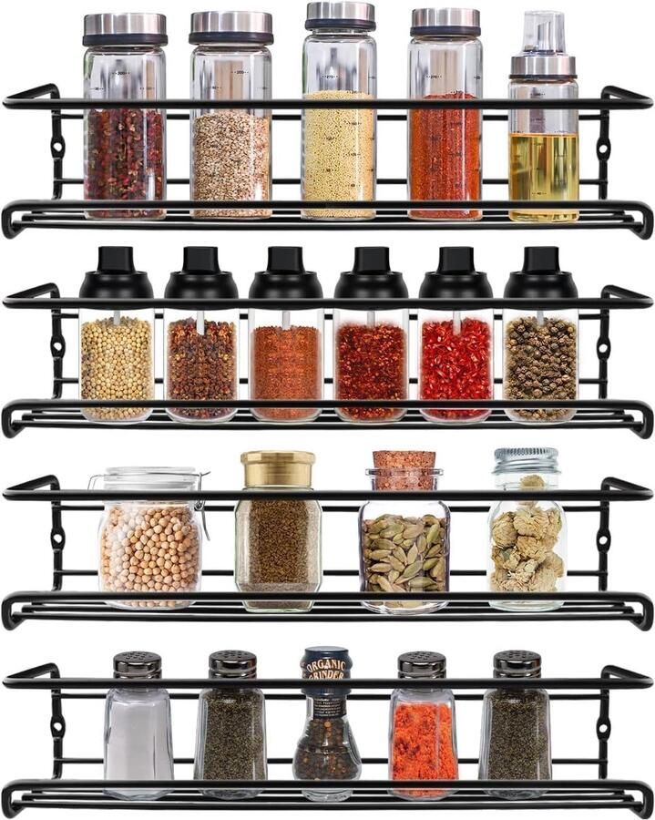 Ibenzoa Kruidenrek Set met Flexibele Plaatsing en Eenvoudige Installatie voor Keuken en Badkamer