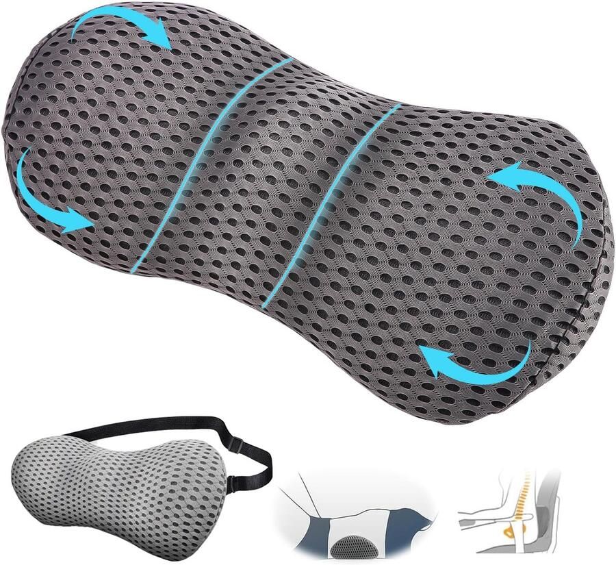 Ibenzoa Lendensteunkussen voor Ergonomische Ondersteuning en Comfort in Stoelen en Auto's