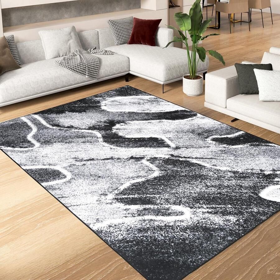 Ibenzoa Luxe Antislip Loper voor Elke Kamer met Modern Design en Gemakkelijk Onderhoud