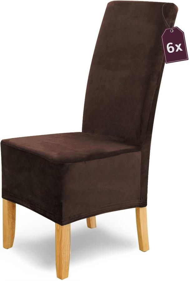 Ibenzoa Luxueuze Set van 6 Fluwelen Stoelhoezen voor Moderne Elegantie in Huis