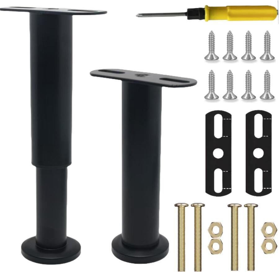 Ibenzoa Makkelijk verstelbare meubelpoten set van twee met hoogte van 18 tot 32 cm voor meubels