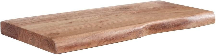 Ibenzoa Massief houten wandplank met boomrand in landelijke stijl van acaciahout 60 cm breed