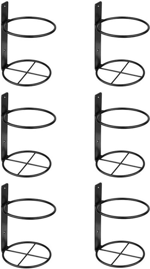 Ibenzoa Metalen Wandhouder voor Wijnflessen Set van 6 Decoratieve Wijnopslag voor aan de Muur