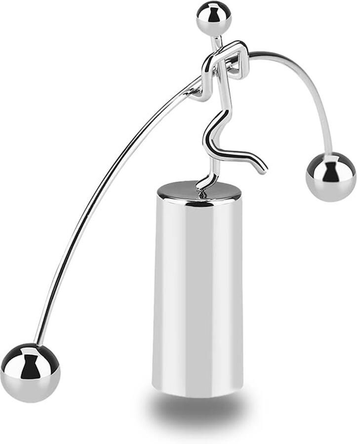 Ibenzoa Miniatuur Stalen Balansspeelgoed voor Bureau Decoratie en Wetenschappelijk Vermaak