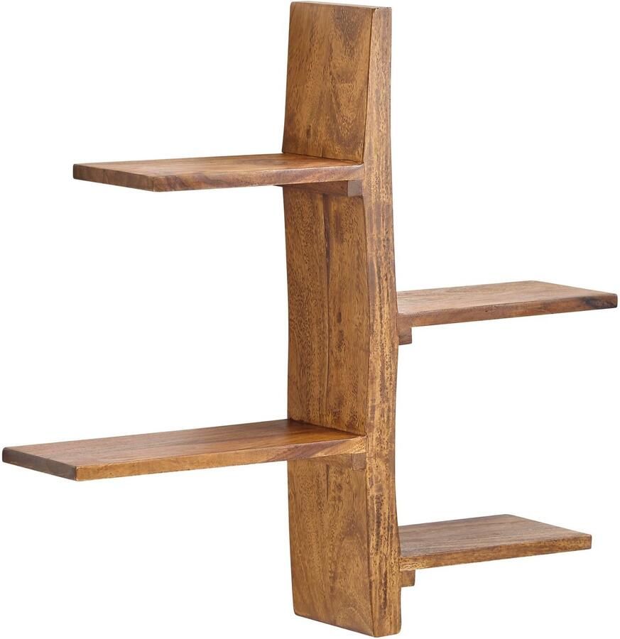 Ibenzoa Modern zwevend wandrek van massief hout in boomvorm voor woonkamerdecoratie