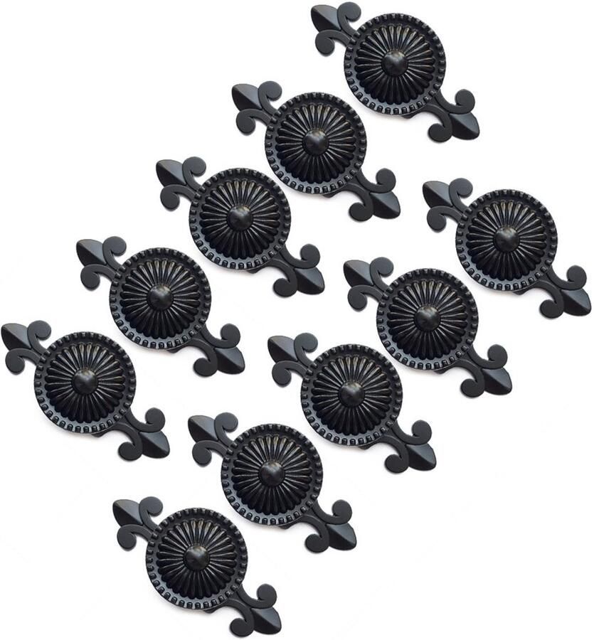 Ibenzoa Moderne 10-delige set kast- en meubelknoppen in zwart voor ladekasten en kasten