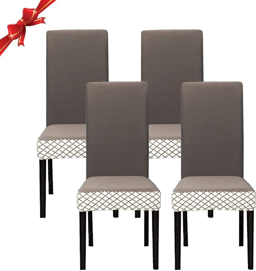 Ibenzoa Moderne Elastische Stuhlhussen Set van 4 voor Eetkamer en Banket Decoratie