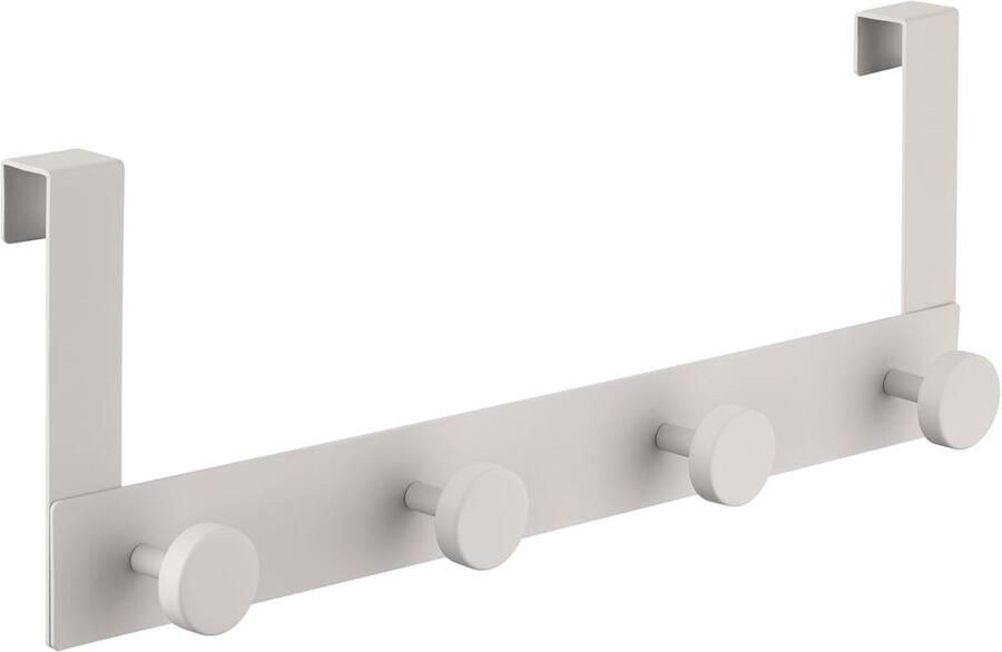 Ibenzoa Moderne roestvrijstalen deurhaken met vier haken in stijlvolle beige kleur