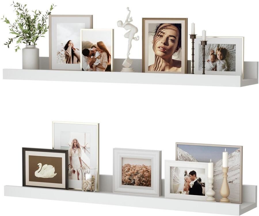 Ibenzoa Moderne Zwevende Wandplank Set van 2 voor Stijlvolle Decoratie en Opslag