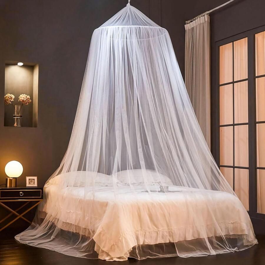 Ibenzoa Muggennet voor Tweepersoonsbed met Stijlvolle Fijnmazige Bedhemel voor Binnen en Buiten