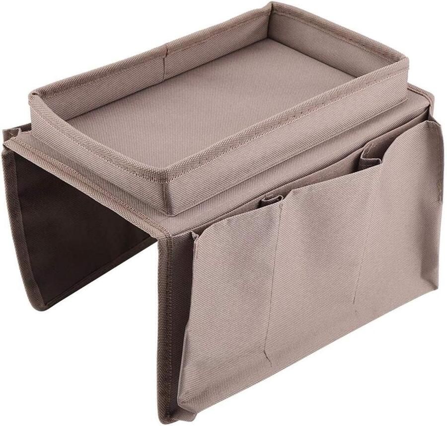 Ibenzoa Multifunctionele Bank Organizer met Verstelbare Tray en Telefoonhouder Voor Comfortabele Ontspanning