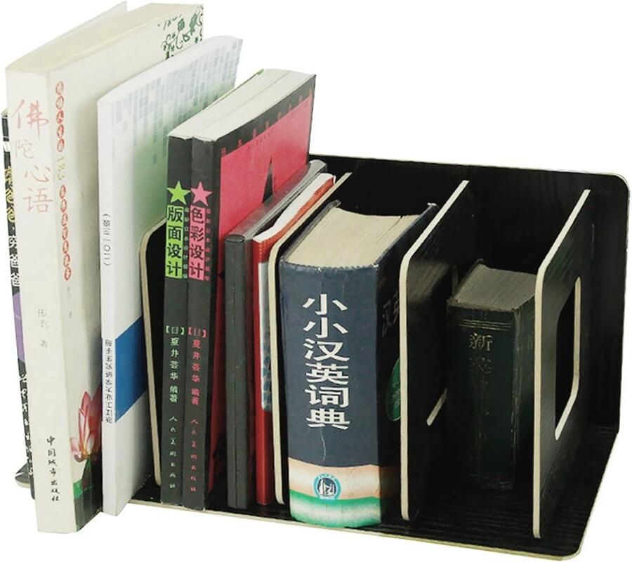 Ibenzoa Multifunctionele Houten Bureau Organisator met Vier Vakken voor Efficiënte Opbergruimte